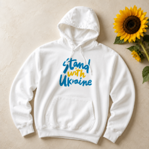 White unisex hoodie